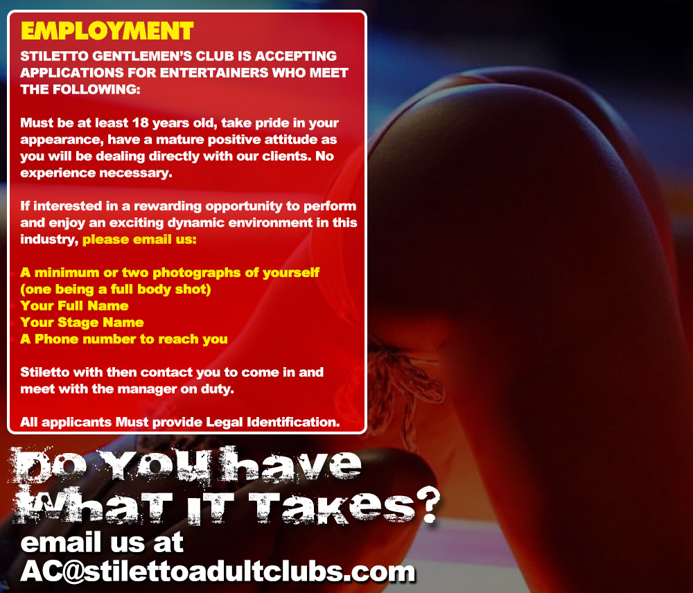 Work at Stiletto Atlantic City